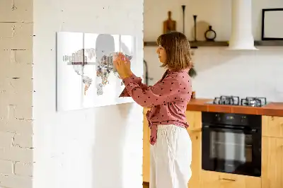 Magnetinė piešimo lenta su spalvingų raidžių žemėlapiu