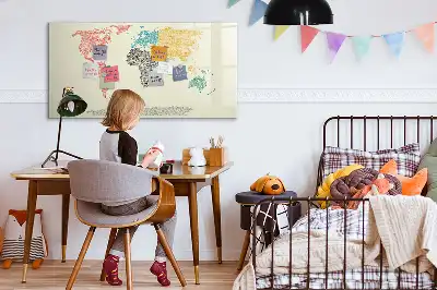 Magnetinė rašymo lenta su raidiniu pasaulio žemėlapiu