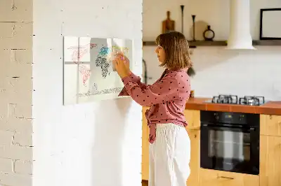 Magnetinė rašymo lenta su raidiniu pasaulio žemėlapiu