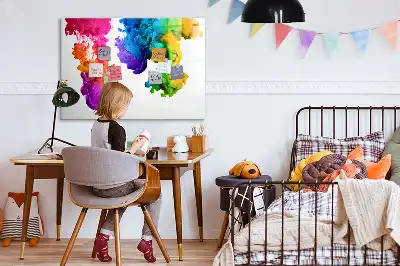 Magnetinė piešimo lenta spalvų vaivorykštė