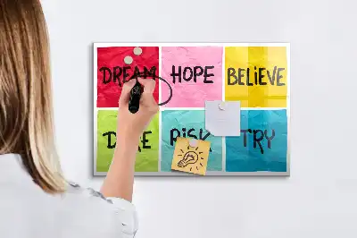 Magnetinė rašymo lenta įkvėpimo lenta