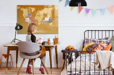 Magnetinė piešimo lenta pasaulio žemėlapis