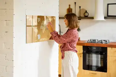 Magnetinė piešimo lenta pasaulio žemėlapis