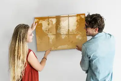 Magnetinė piešimo lenta pasaulio žemėlapis