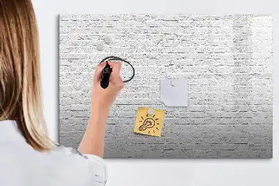 Magnetinė rašymo lenta su plytų sienos raštu