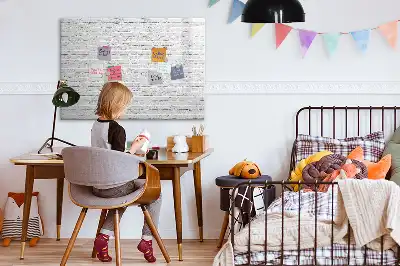 Magnetinė rašymo lenta su plytų sienos raštu