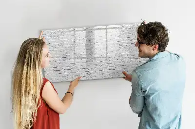 Magnetinė rašymo lenta su plytų sienos raštu