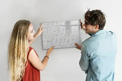 Magnetinė rašymo lenta su plytų sienos raštu