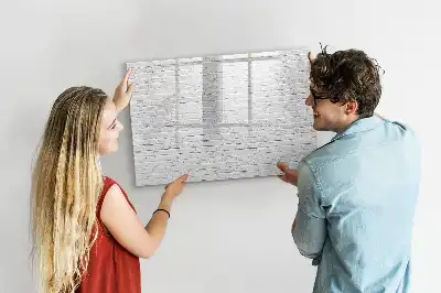 Magnetinė rašymo lenta su plytų sienos raštu