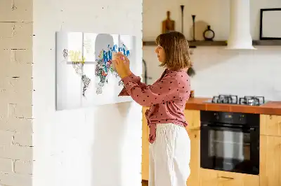 Magnetinė rašymo lenta su tekstiniu pasaulio žemėlapiu