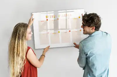 Magnetinė piešimo lenta savaitės planuoklis