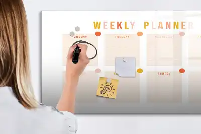 Magnetinė piešimo lenta savaitės planuoklis