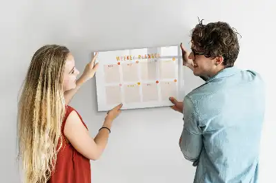 Magnetinė piešimo lenta savaitės planuoklis