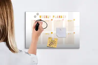 Magnetinė piešimo lenta savaitės planuoklis