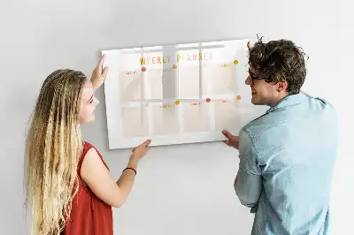 Magnetinė piešimo lenta savaitės planuoklis