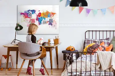 Magnetinė piešimo lenta pasaulio žemėlapis