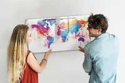 Magnetinė piešimo lenta pasaulio žemėlapis
