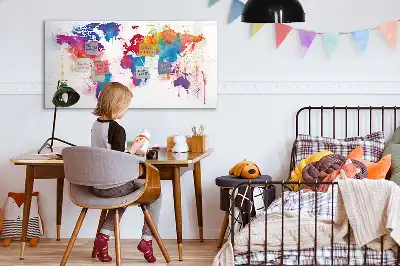 Magnetinė piešimo lenta pasaulio žemėlapis