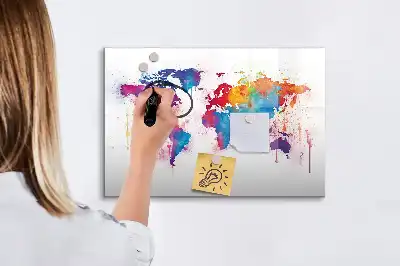 Magnetinė piešimo lenta pasaulio žemėlapis