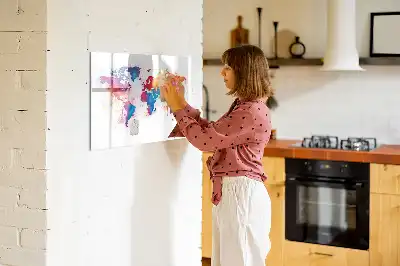 Magnetinė piešimo lenta pasaulio žemėlapis