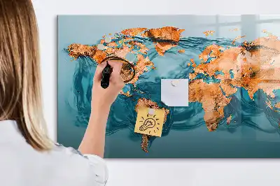 Magnetinė piešimo lenta abstraktus pasaulio žemėlapio dizainas