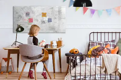 Magnetinė rašymo lenta betono sienos dizaino