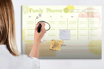 Magnetinė rašymo lenta šeimos planuoklis
