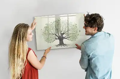Magnetinė piešimo lenta didelis gamtos medis