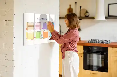 Magnetinė piešimo lenta savaitės planuoklis