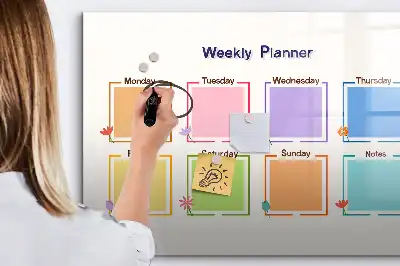 Magnetinė piešimo lenta savaitės planuoklis