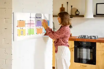 Magnetinė piešimo lenta savaitės planuoklis