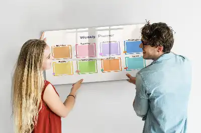Magnetinė piešimo lenta savaitės planuoklis