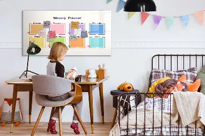 Magnetinė piešimo lenta savaitės planuoklis
