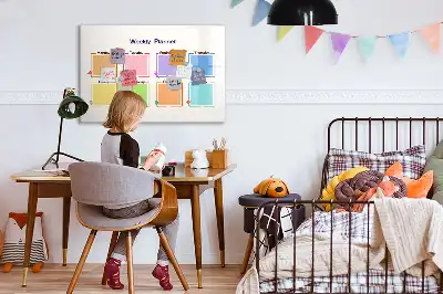 Magnetinė piešimo lenta savaitės planuoklis
