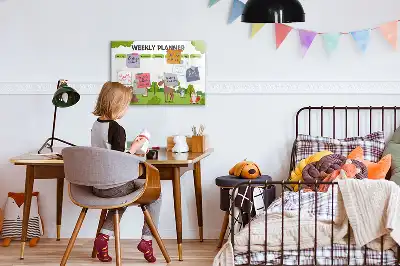 Magnetinė rašymo lenta su pamokų tvarkaraščiu