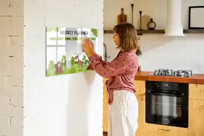 Magnetinė rašymo lenta su pamokų tvarkaraščiu