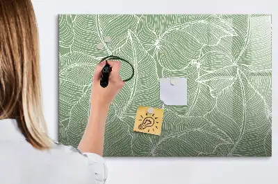 Magnetinė rašymo lenta su lapų raštu