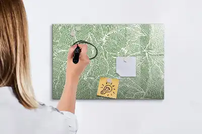 Magnetinė rašymo lenta su lapų raštu