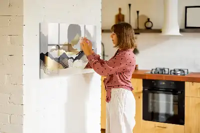 Magnetinė rašymo lenta kalnų abstrakcija