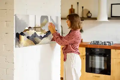 Magnetinė rašymo lenta kalnų abstrakcija