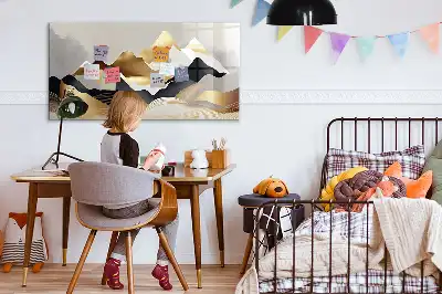 Magnetinė rašymo lenta kalnų abstrakcija