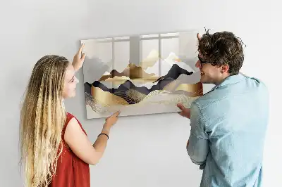 Magnetinė rašymo lenta kalnų abstrakcija