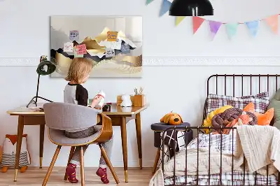Magnetinė rašymo lenta kalnų abstrakcija