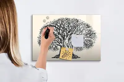 Magnetinė rašymo lenta didelis gamtos medis