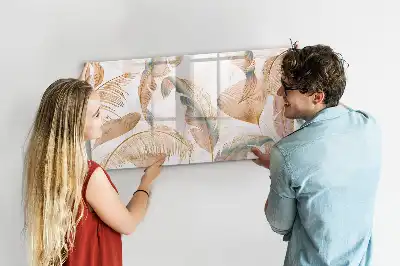 Magnetinė piešimo lenta su lapų raštu