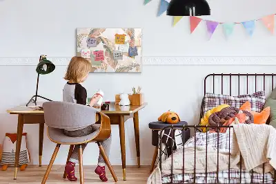 Magnetinė piešimo lenta su lapų raštu
