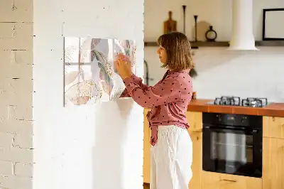 Magnetinė piešimo lenta su lapų raštu