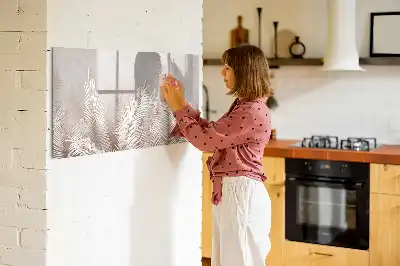 Magnetinė rašymo lenta su egzotinių lapų raštu