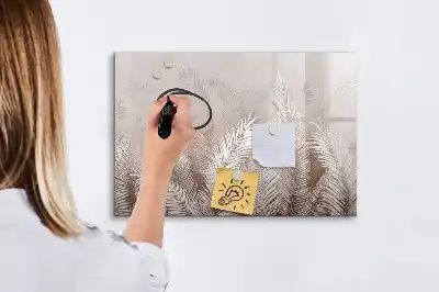 Magnetinė rašymo lenta su egzotinių lapų raštu