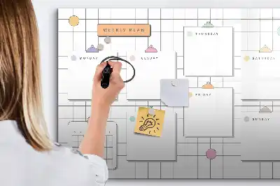 Magnetinė rašymo lenta su savaitės tvarkaraščiu
